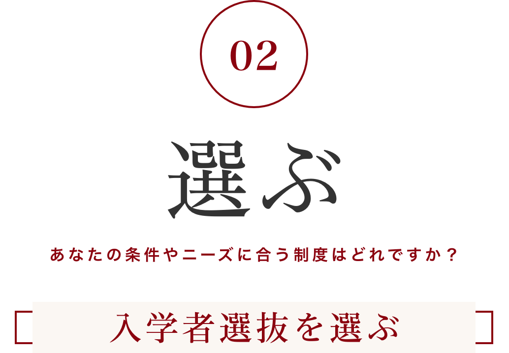 入学者選抜を選ぶ