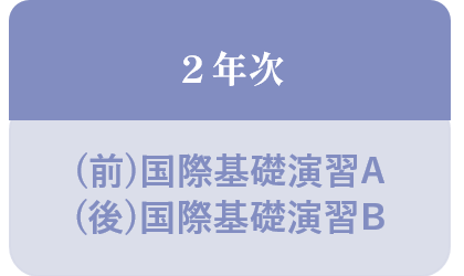 2年次 (前)国際基礎演習A (後)国際基礎演習B