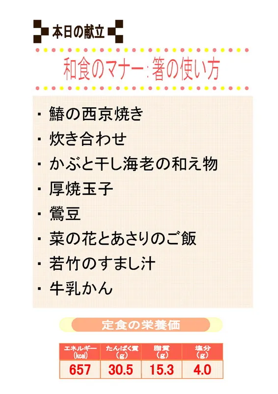 献立